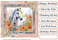 Horse in flowers card front 6
