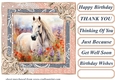 Horse in flowers card front 7