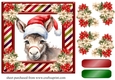 Christmas donkey card front 3