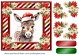 Christmas donkey card front 6
