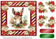 Christmas donkey card front 7