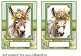 2 Floral donkey card fronts 7