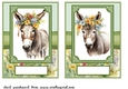 2 Floral donkey card fronts 8