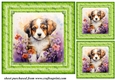 3 Floral pup card fronts/toppers 4