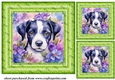 3 Floral pup card fronts/toppers 7