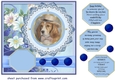 Vintage elegant floral dog card front 2