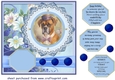 Vintage elegant floral dog card front 3