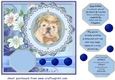 Vintage elegant floral dog card front 4