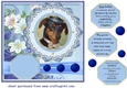 Vintage elegant floral dog card front 7