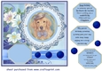 Vintage elegant floral dog card front 11
