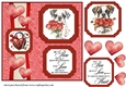 2 Panel dog with hearts and roses card front 5