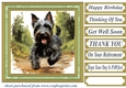 Woodland Scottish terrier card front 4