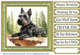 Woodland Scottish terrier card front 5