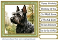 Woodland Scottish terrier card front 9
