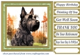 Woodland Scottish terrier card front 12