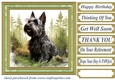 Woodland Scottish terrier card front 13