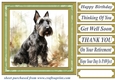 Woodland Scottish terrier card front 14