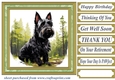 Woodland Scottish terrier card front 15