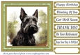 Woodland Scottish terrier card front 16