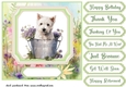 Cute floral Westie card front 4