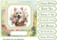 Cute floral Westie card front 6