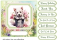 Cute floral Westie card front 9