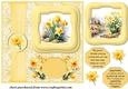 Framed daffodil scene card front 4