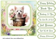 Cute floral Westie card front 11