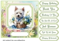 Cute floral Westie card front 12