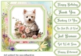 Cute floral Westie card front 14