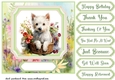 Cute floral Westie card front 15