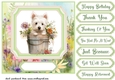 Cute floral Westie card front 17