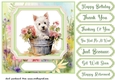 Cute floral Westie card front 18
