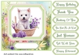 Cute floral Westie card front 20