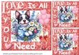 3 Puppy Love is all you need card fronts/toppers 3