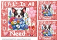 3 Puppy Love is all you need card fronts/toppers 4