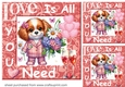 3 Puppy Love is all you need card fronts/toppers 6