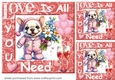 3 Puppy Love is all you need card fronts/toppers 7