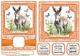 6x6 and 5x7 Orange floral donkey card fronts 2