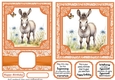 6x6 and 5x7 Orange floral donkey card fronts 3