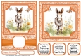6x6 and 5x7 Orange floral donkey card fronts 8