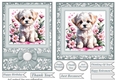 Grey 6x6 and 5x7 floral puppy card fronts 5