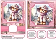 6x6 and 5x7 Pink Paris fashionista bear card fronts 4