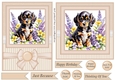 6x6 and 5x7 Beige floral puppy card fronts 2