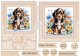 6x6 and 5x7 Beige floral puppy card fronts 3