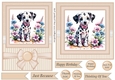 6x6 and 5x7 Beige floral puppy card fronts 4