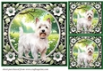 3 Floral Westie card fronts/toppers 3