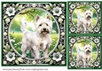 3 Floral Westie card fronts/toppers 5