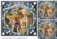 3 Floral framed Labrador card fronts/toppers 3