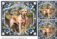 3 Floral framed Labrador card fronts/toppers 6